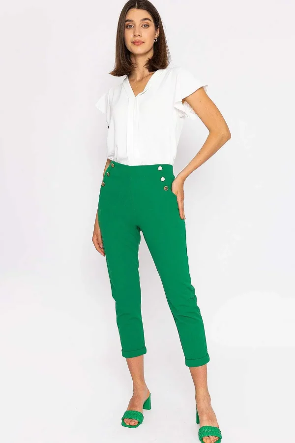 Pala D'oro High Waist Trousers In Green*Women Jeans & Trousers