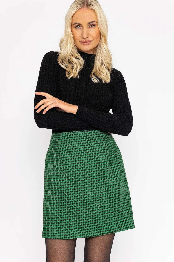 Rowen Avenue Houndstooth Mini Skirt In Green*Women Skirts & Shorts