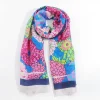 SOUL Accessories Hydrangea Print Scarf In Navy* Accessories