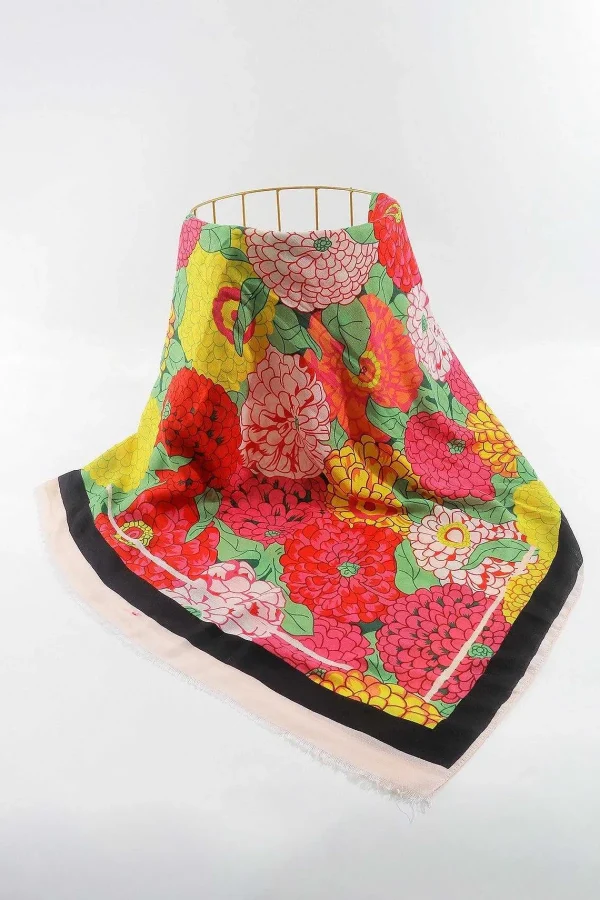 SOUL Accessories Hydrangea Print Scarf In Pink* Accessories