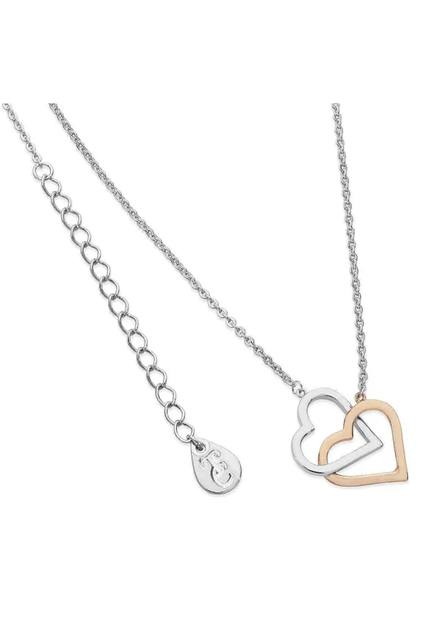 Tipperary Crystal Jewellery Interlinked Two Tone Heart* Necklaces