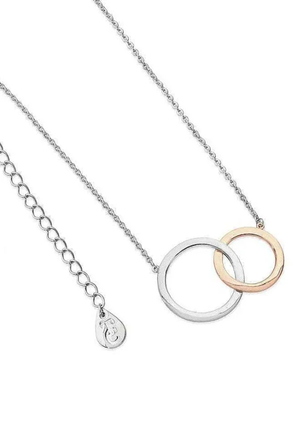 Tipperary Crystal Jewellery Interlocking Circles Pendant In Silver* Boxed Gifts