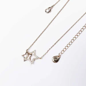 Tipperary Crystal Jewellery Interlocking Star Pendant In Rose Gold* Boxed Gifts