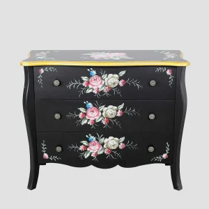 Carraig Donn HOME Isabel Black 3 Drawer Cabinet* Homeware