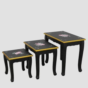 Carraig Donn HOME Isabel Black Nest Of Tables* Homeware
