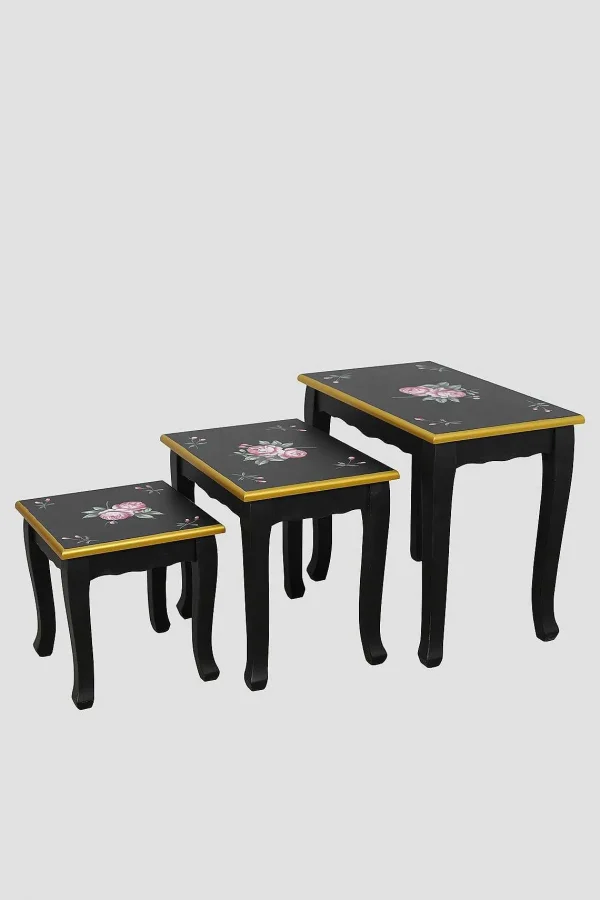 Carraig Donn HOME Isabel Black Nest Of Tables* Homeware
