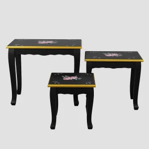 Carraig Donn HOME Isabel Black Nest Of Tables* Homeware