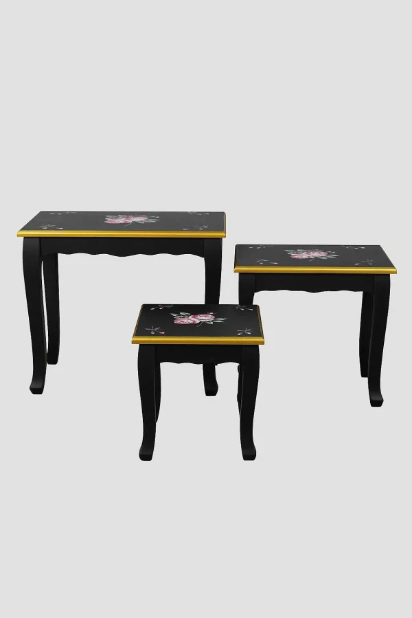 Carraig Donn HOME Isabel Black Nest Of Tables* Homeware