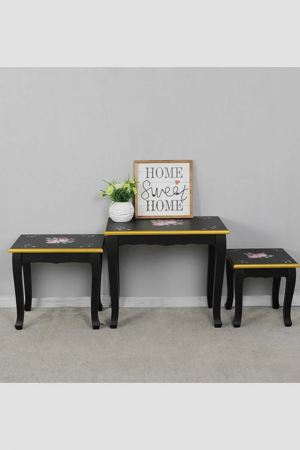 Carraig Donn HOME Isabel Black Nest Of Tables* Homeware