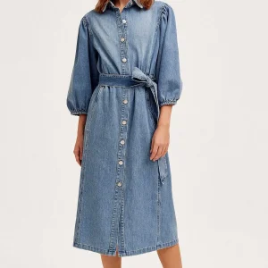 Cks Fashion Ivorys Midi Denim Dress*Women Dresses & Jumpsuits