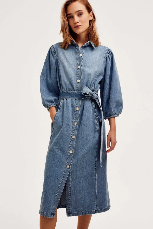 Cks Fashion Ivorys Midi Denim Dress*Women Dresses & Jumpsuits