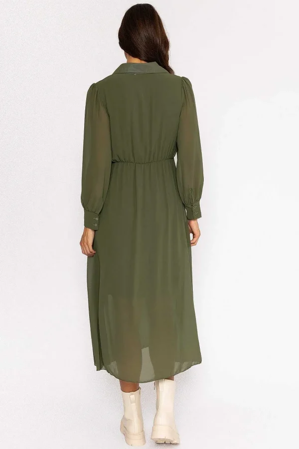 Pala D'oro Jodie Midi Dress In Khaki* Sale Dresses