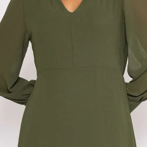 Pala D'oro Jodie Midi Dress In Khaki* Sale Dresses