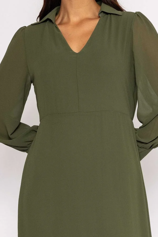 Pala D'oro Jodie Midi Dress In Khaki* Sale Dresses