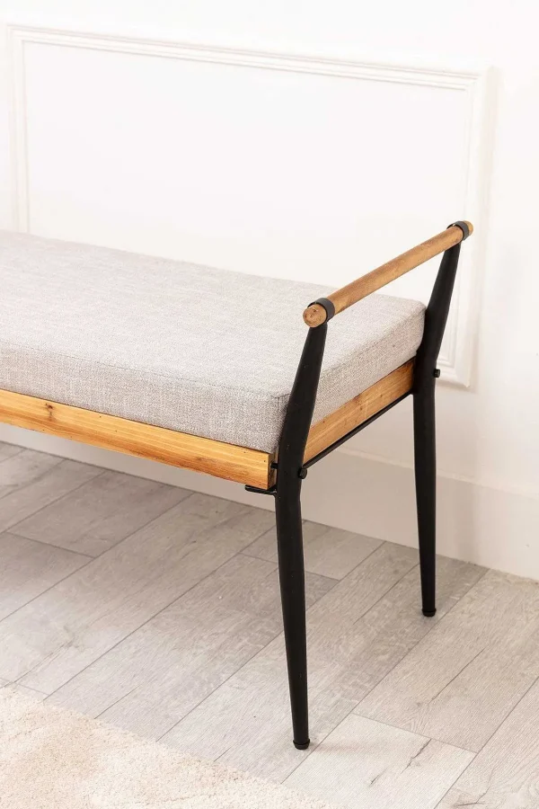 Carraig Donn HOME Juno Oak Upholstered Bench* Homeware