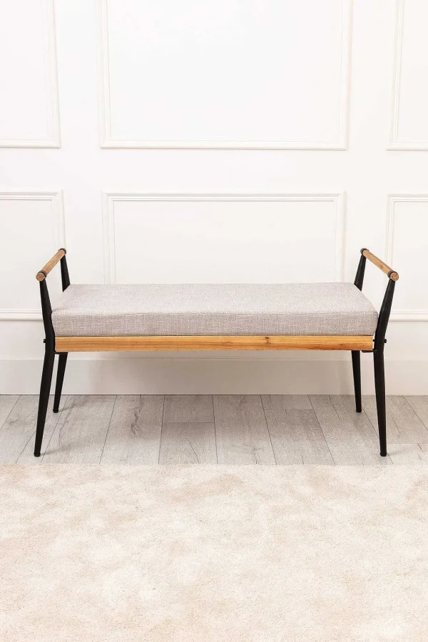 Carraig Donn HOME Juno Oak Upholstered Bench* Homeware
