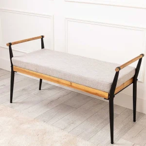 Carraig Donn HOME Juno Oak Upholstered Bench* Homeware