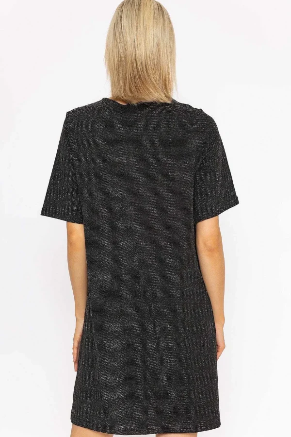 Vero Moda Kanva Oversized Tee Dress In Silver Lurex*Women Dresses & Jumpsuits