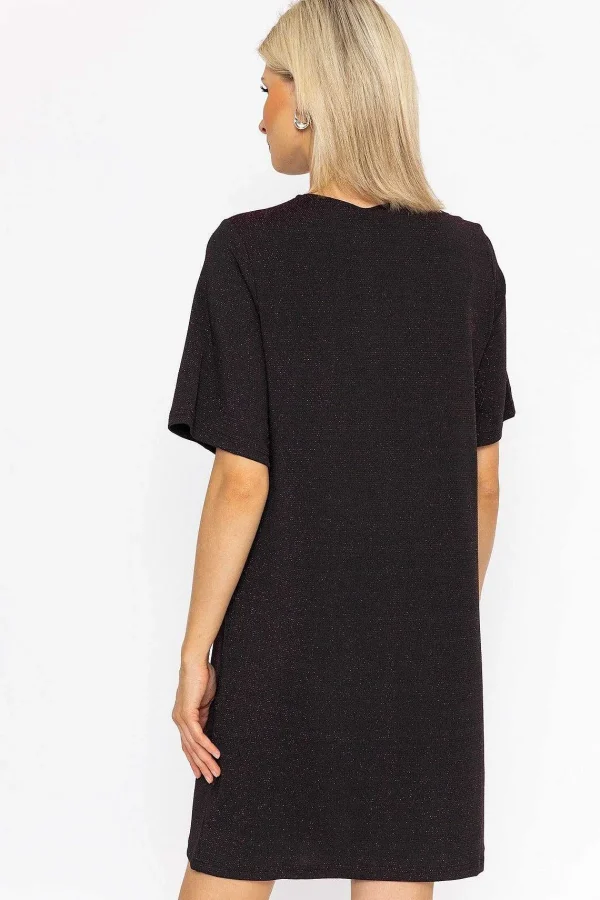 Vero Moda Kanva Oversized Tee Dress In Pink Lurex*Women Dresses & Jumpsuits
