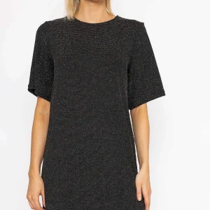 Vero Moda Kanva Oversized Tee Dress In Silver Lurex*Women Dresses & Jumpsuits