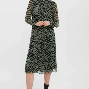 Vero Moda Kaya Shirt Dress In Green Print*Women Dresses & Jumpsuits