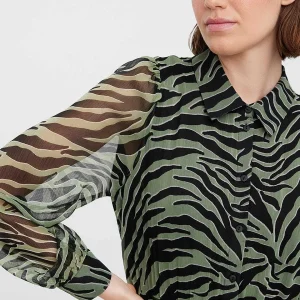Vero Moda Kaya Shirt Dress In Green Print*Women Dresses & Jumpsuits
