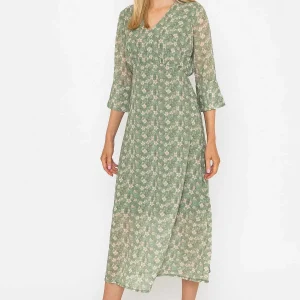 Pala D'oro Kerry Midi Dress In Khaki Print*Women Dresses & Jumpsuits