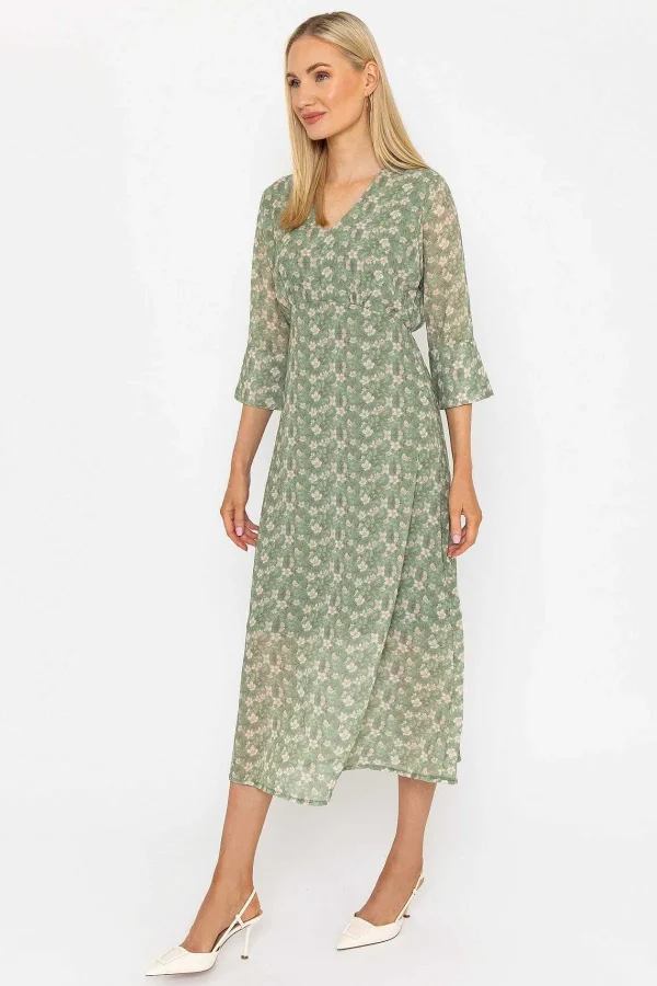 Pala D'oro Kerry Midi Dress In Khaki Print*Women Dresses & Jumpsuits