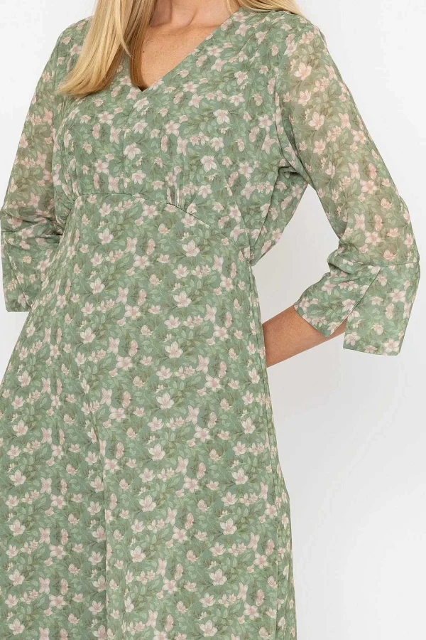 Pala D'oro Kerry Midi Dress In Khaki Print*Women Dresses & Jumpsuits