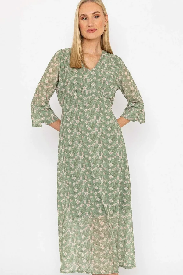 Pala D'oro Kerry Midi Dress In Khaki Print*Women Dresses & Jumpsuits