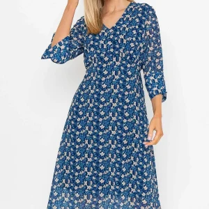 Pala D'oro Kerry Midi Dress In Navy Print*Women Dresses & Jumpsuits