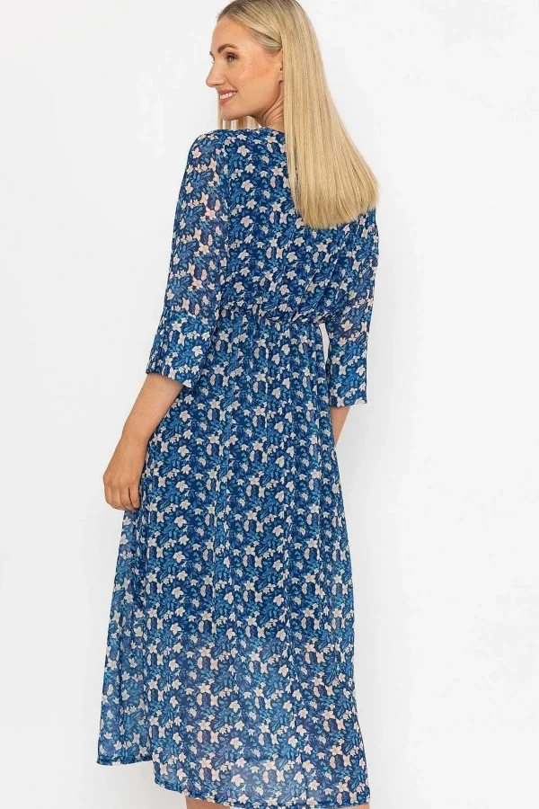 Pala D'oro Kerry Midi Dress In Navy Print*Women Dresses & Jumpsuits