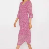 Pala D'oro Kerry Midi Dress In Pink Print*Women Dresses & Jumpsuits