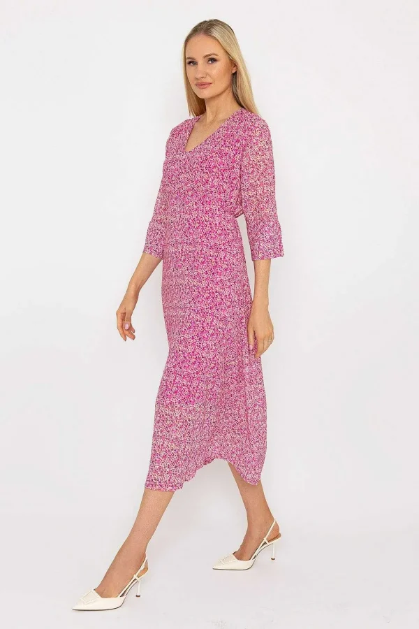 Pala D'oro Kerry Midi Dress In Pink Print*Women Dresses & Jumpsuits