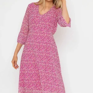 Pala D'oro Kerry Midi Dress In Pink Print*Women Dresses & Jumpsuits
