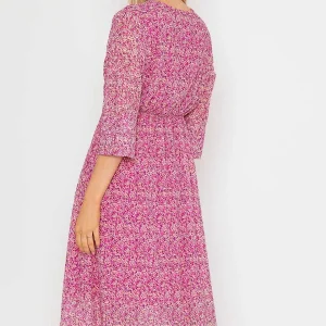 Pala D'oro Kerry Midi Dress In Pink Print*Women Dresses & Jumpsuits