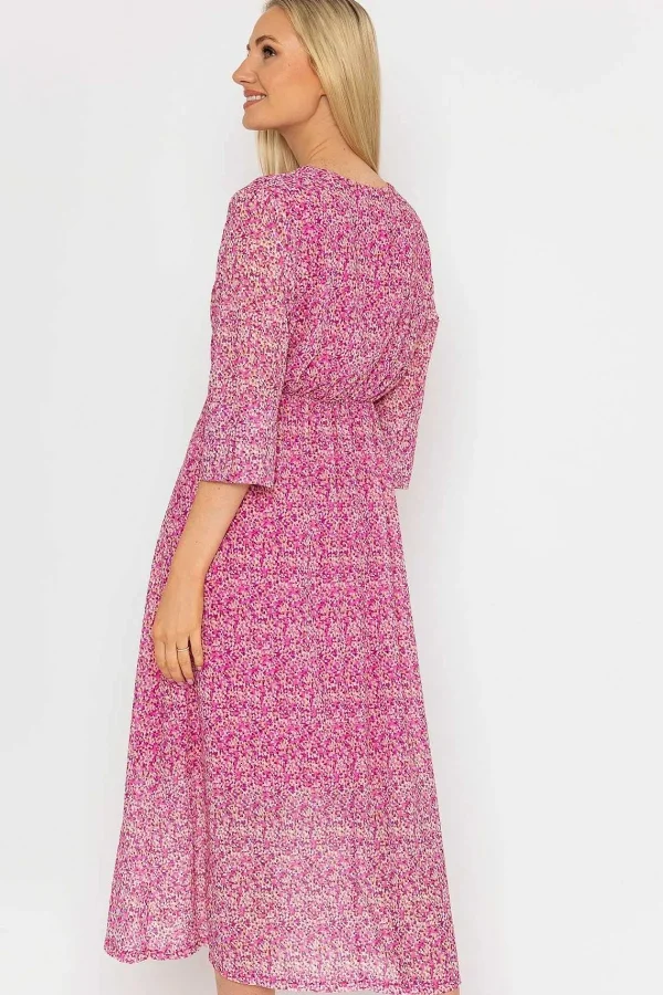 Pala D'oro Kerry Midi Dress In Pink Print*Women Dresses & Jumpsuits