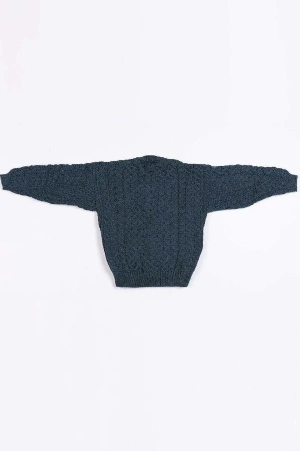 Aran Woollen Mills Kids Aran Cardigan In Blue*Women Jumpers & Cardigans