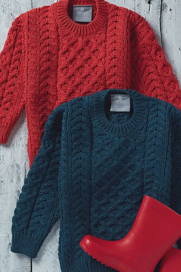 Aran Woollen Mills Kids Aran Jumper In Blue*Women Jumpers & Cardigans