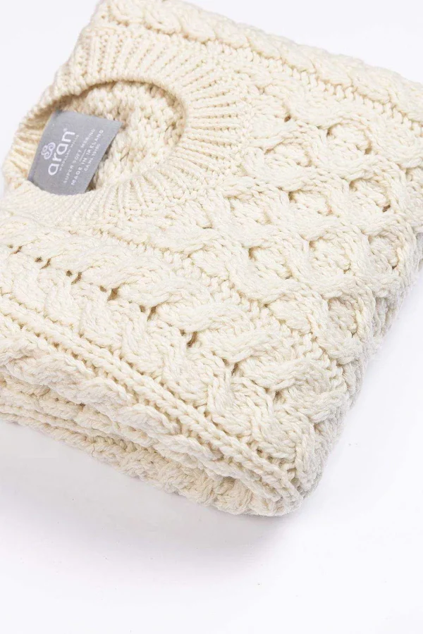 Aran Woollen Mills Kids Aran Jumper In Cream*Women Jumpers & Cardigans