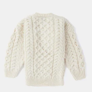 Aran Woollen Mills Kids Aran Jumper In Cream*Women Jumpers & Cardigans