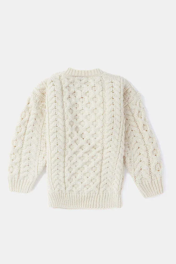 Aran Woollen Mills Kids Aran Jumper In Cream*Women Jumpers & Cardigans