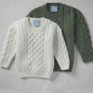 Aran Woollen Mills Kids Aran Jumper In Cream*Women Jumpers & Cardigans