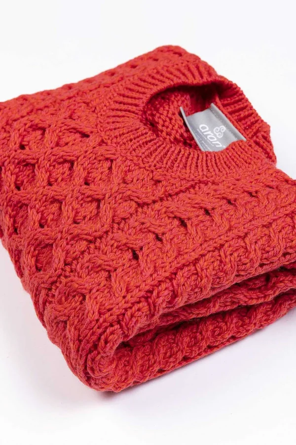 Aran Woollen Mills Kids Aran Jumper In Red*Women Jumpers & Cardigans