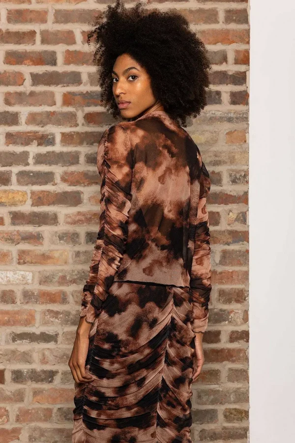 Pala D'oro Sport Kimora Top In Brown Print*Women Tops & Blouses