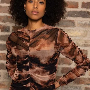 Pala D'oro Sport Kimora Top In Brown Print*Women Tops & Blouses