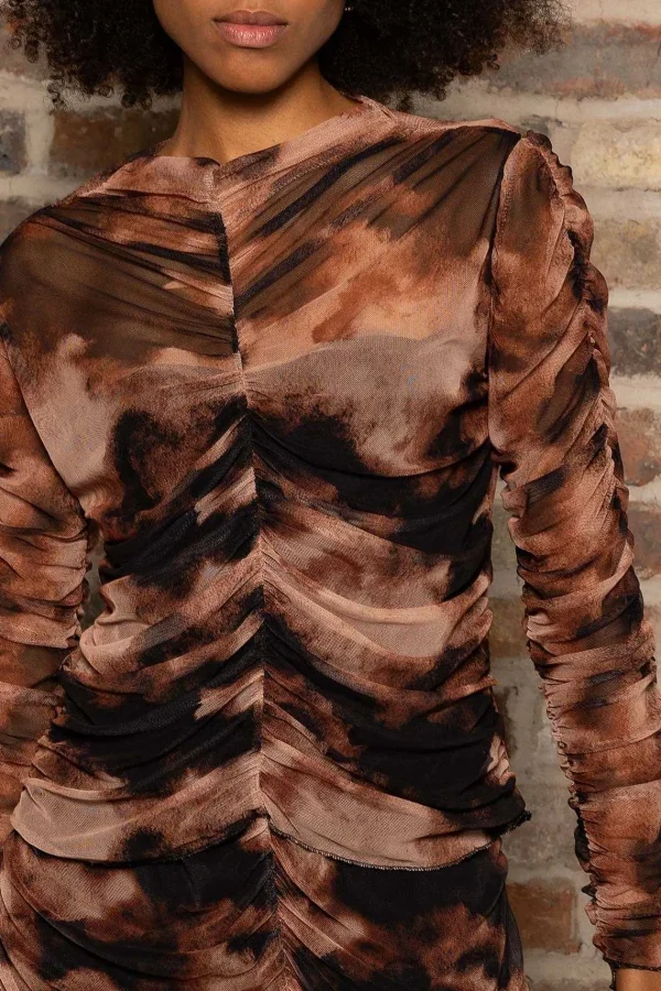 Pala D'oro Sport Kimora Top In Brown Print*Women Tops & Blouses