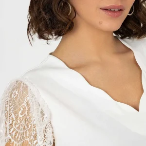Rowen Avenue Lace Cap Sleeve Top In Ivory*Women Tops & Blouses