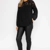 Pala D'oro Lace Sleeve Blouse In Black*Women Tops & Blouses