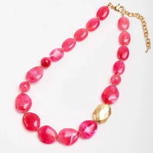 Soul Jewellery Large Beaded Fuchsia Pink Necklace*Women April Edit